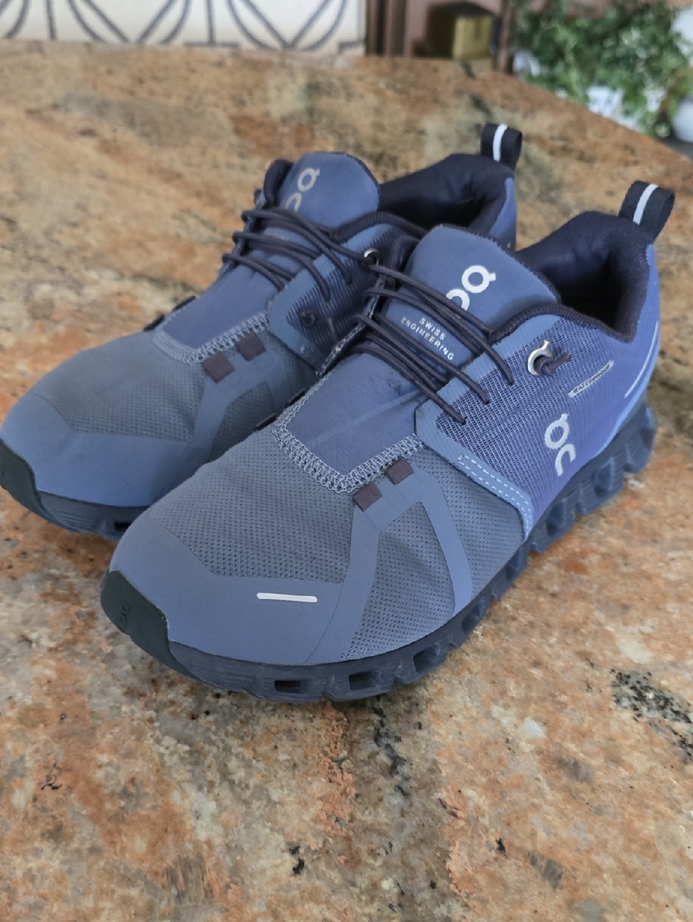 On Running Women’s Athletic Cloud-Tech Sneakers - Navy Blue/Gray